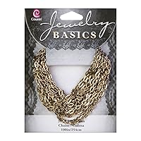 Cousin 34718001 Jewelry Basics 100-Inch/254cm Small Oval Chain, Antique Gold