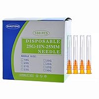 Disposable sterile needles 100Pack (25G-1IN)