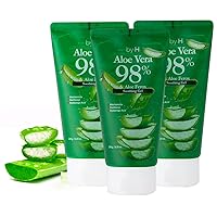 Organic Aloe Vera Soothing Gel - Natural Moisturizer for Skin and Hair, Effective for Sunburns, Razor Burns, and More - Gentle, Non-Greasy Formula, Skincare [Made in Korea]
