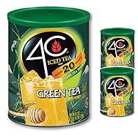 4C Green Tea Antioxidant Iced Tea Mix | Family Sized Cannister | Thirst Quenching Flavor | 20 quarts (Green Tea, 2 pack)