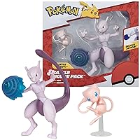 Pokemon Battle Figure Set 2 Pack Mew and Mewtwo Deluxe Action Ready