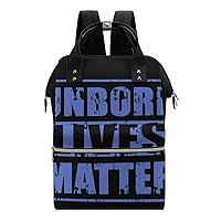 Unborn Lives Matter Wide Open Designed Diaper Bag Waterproof Mommy Bag Multi-Function Travel Backpack Tote Bags