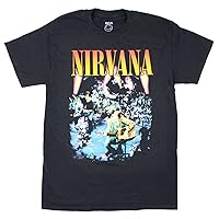Nirvana Men's Live Concert Photo T-Shirt Black