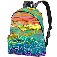 Travel Backpack,Work Backpack,Back Pack,Colorful Stripes Texture,Backpack