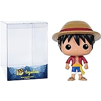 Monke y D. Luffy: P o p ! Animation Vinyl Figurine Bundle with 1 Compatible Graphic Protector (098-05305 - B)