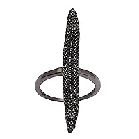 0.67 Carat Black Spinel 925 Sterling Silver Ring