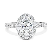 Riya Gems 3.50 CT Oval Colorless Moissanite Engagement Ring for Women/Her, Wedding Bridal Ring Sets, Eternity Sterling Silver Solid Gold Diamond Solitaire 4-Prong Set for Her Ring