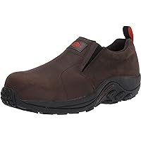 Pro-Keds Men's Jungle Moc Leather Composite Toe Static Dissipative Construction Shoe, Black, 9 Wide