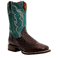 Dan Post Men's Exotic Full-Quill Ostrich Western Boot Broad Square Toe - Dps795