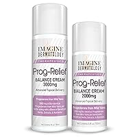 Bio-Identical Progesterone - 3000mg, 150 Pump Doses; 2000mg, 100 Doses Combo Pack- Micronized USP from Wild Yam Prog-Relief Cream, Paraben Free, Female Mid-Life Balance, USA Made