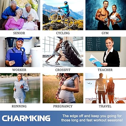 CHARMKING Compression Socks for Women & Men Circulation (8 Pairs) 15-20 mmHg is Best Support for Athletic Running,Hiking