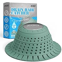 Bathtub Drain Hair Catcher, Silicone Collapsible 1 Pack Drain Protector for Pop-Up and Regular Drains of Shower, Bathtub, Tub, Bathroom, Sink, Green