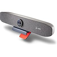 Plantronics Poly Studio P15 Personal Video Bar Polycom - 4K Video Quality - Camera, Microphones & Speaker Solution with Premium Audio & Video - Certified for Zoom and Teams