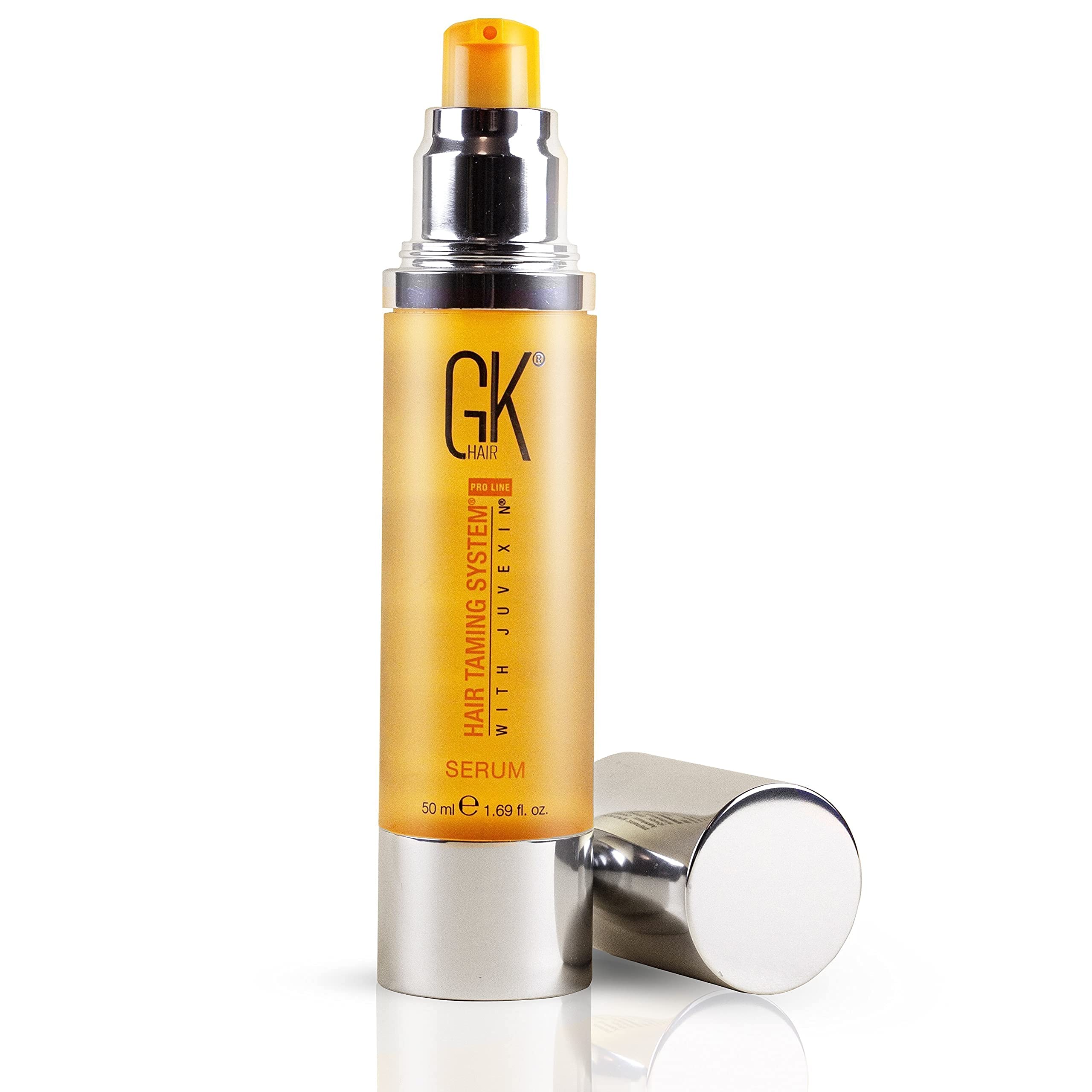 GKhair GK HAIR Global Keratin Smoothing Serum - 100% Pure Organic Argan Oil 1.69 or 0.34 Fl Strength Shine Dry Damaged Repair And Global Keratin The Best Professional Hair (100 ml/ 3.4 fl.oz)