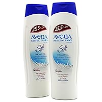 Avena Instituto Español Soft Shower Gel, Extreme Softeness, with Milk Proteins, 2-Pack of 25.5 FL Oz each, 2 Bottles