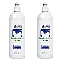 Dr. Brown's Bottle & Dish Soap for Baby Bottles and Baby Accessories, Plant-Derived, Fragrance-Free, 2 Pack
