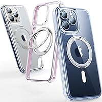 andobil for iPhone 15 Pro Max Case Clear [360° Ring Stand] [Compatible with Magsafe][4 Color DIY] Military Drop Protection Non-Yellowing Magnetic 15 ProMax Case for Men Women, DIY Clear