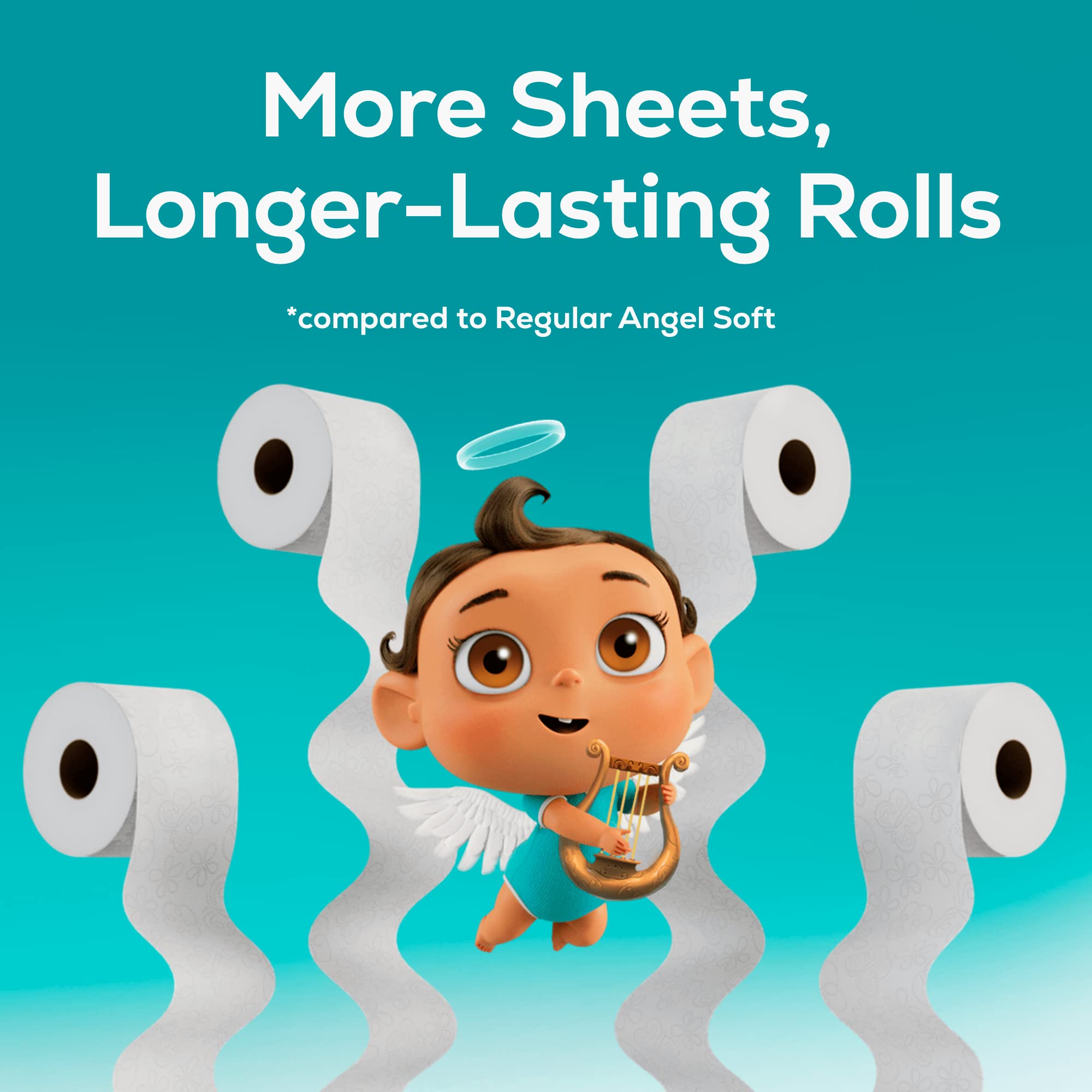 Angel Soft® Ultra Toilet Paper, 6 Mega Rolls, 2-Ply Bath Tissue