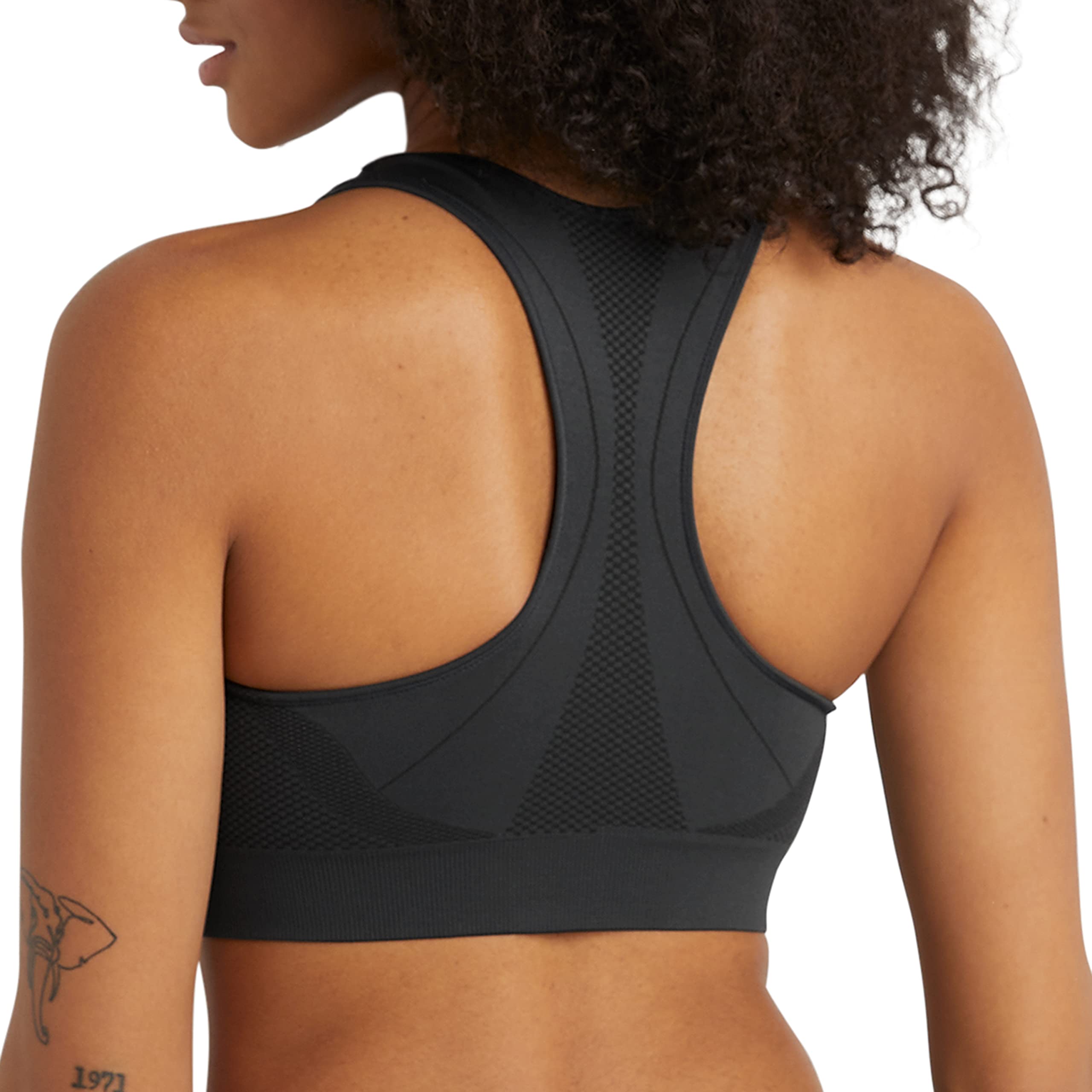 Champion Women's Sports Bra, Infinity Racerback, Moderate Support, Seamless Sports Bra for Women