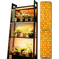 DOMMIA Grow Light, 2Pcs Ultra-Thin Plant Light for Indoor Plants, 20W Full Spectrum LED Plant Grow Light with ON/Off Switch, DIY Hanging Plant Growing Lamps for Seed Starting, Succulents, Veg, Herbs