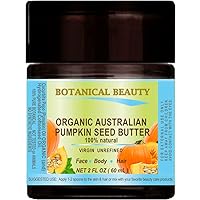 ORGANIC PUMPKIN SEED OIL BUTTER Australian Natural VIRGIN UNREFINED RAW for Skin, Hair, Lip and Nail Care. 2 Fl.oz.- 60 ml