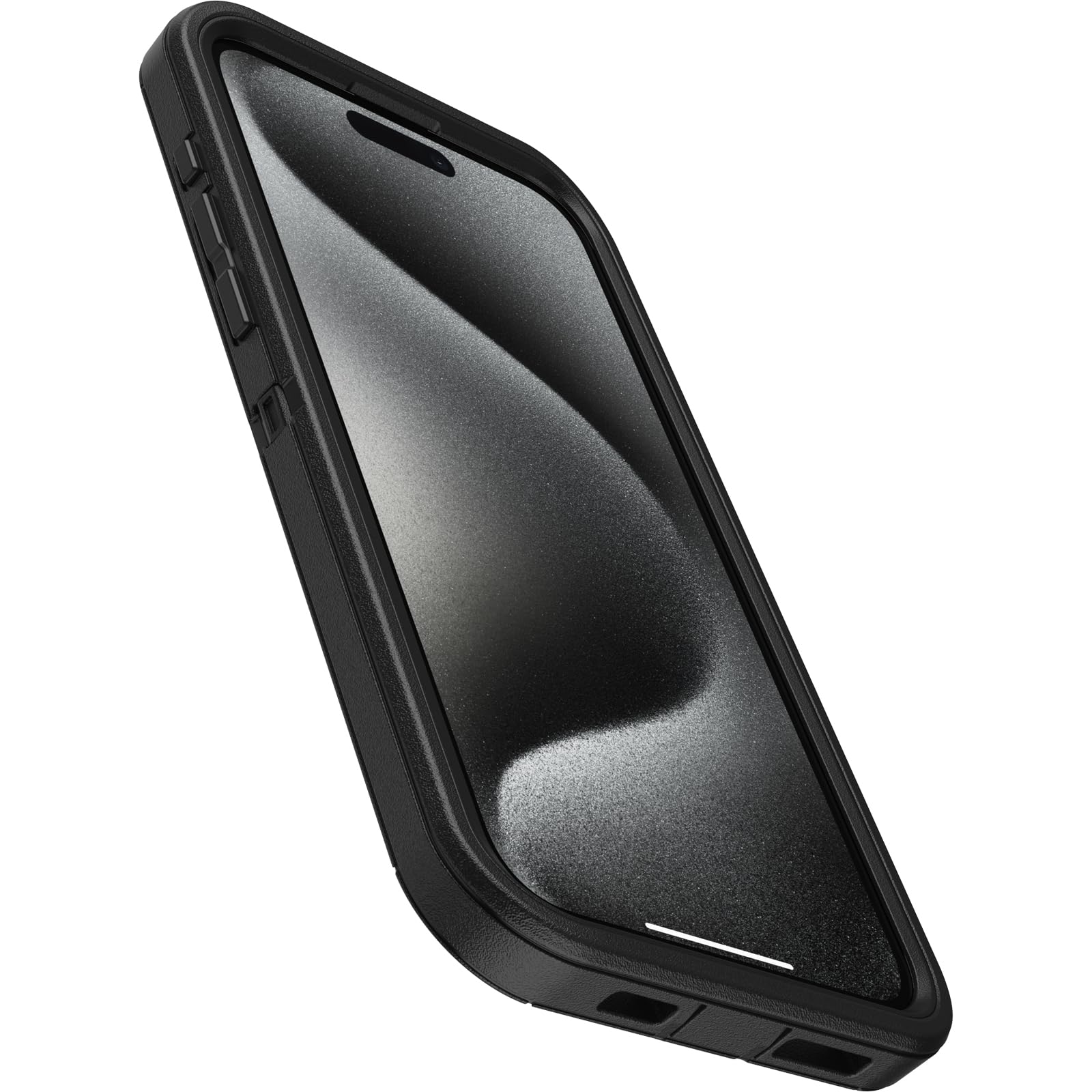 OtterBox iPhone 15 Pro MAX (Only) Defender Series Case - BLACK, screenless, rugged & durable, with port protection, includes holster clip kickstand (ships in polybag, ideal for business customers)
