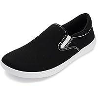 WHITIN Men's Wide Slip on Barefoot Shoes | Minimalist Sneakers | Elastic Collar