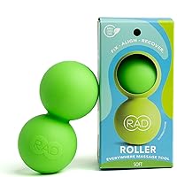 RAD Roller Soft/Myofascial Release Tool/Eco Friendly Silicone/Low Density/Self Massage Mobility and Recovery/Green