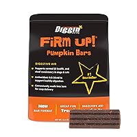 Firm Up Pumpkin Bars for Dogs & Cats, 100% Made in USA, Pumpkin Bars for Dogs, Digestive Support, Apple Pectin, Fiber, Healthy Stool, 6 Bars