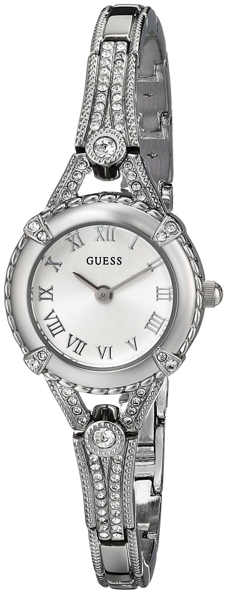 GUESS Petite Vintage Crystal Bracelet Watch with Self-Adjustable Links