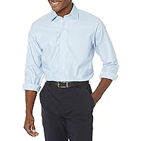 Brooks Brothers Men's Non-Iron Long Sleeve Button Down Ainsley Collar Stretch Dress Shirt, Solid