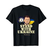 Ukraine Kentucky Flags Portrait Zelensky Stand with Ukraine T-Shirt