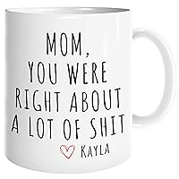 Mom You Were Right About A Lot Of Shit Mug Funny Mothers Day Mug, Mother's Day Mug Gift