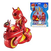 Alpha Group Petronix Defenders Matt's Pet Mobile,with 4 Removable Accessories 3’’ Figure, Little Dog Figures, Motorcycle and Backpack,Kids Toys for Boys and Girls Ages 3 and up