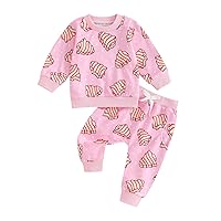Toddler Baby Girl Halloween Outfit Long Sleeve Floral Pumpkin Sweatshirt Top Pant Sets Halloween Baby Fall Clothes