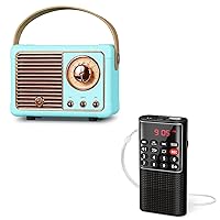 PRUNUS J-328 Mini Portable Pocket FM Radio MP3 Walkman Radio PRUNUS J-999 Portable Retro Bluetooth Speaker