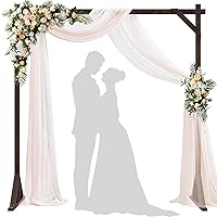 7.2FT Wedding Arch Square Wood Wedding Arches for Ceremony Wooden Wedding Arbor Backdrop Stand for Indoor Outdoor Wedding Party Proposal Scene Garden Beach Forest Rustic Boho Decoration