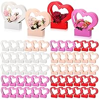 Harloon 40 Pcs Mothers Day Heart Handle Flower Bags Heart Shaped Florist Arrangements Mothers Day 11.81