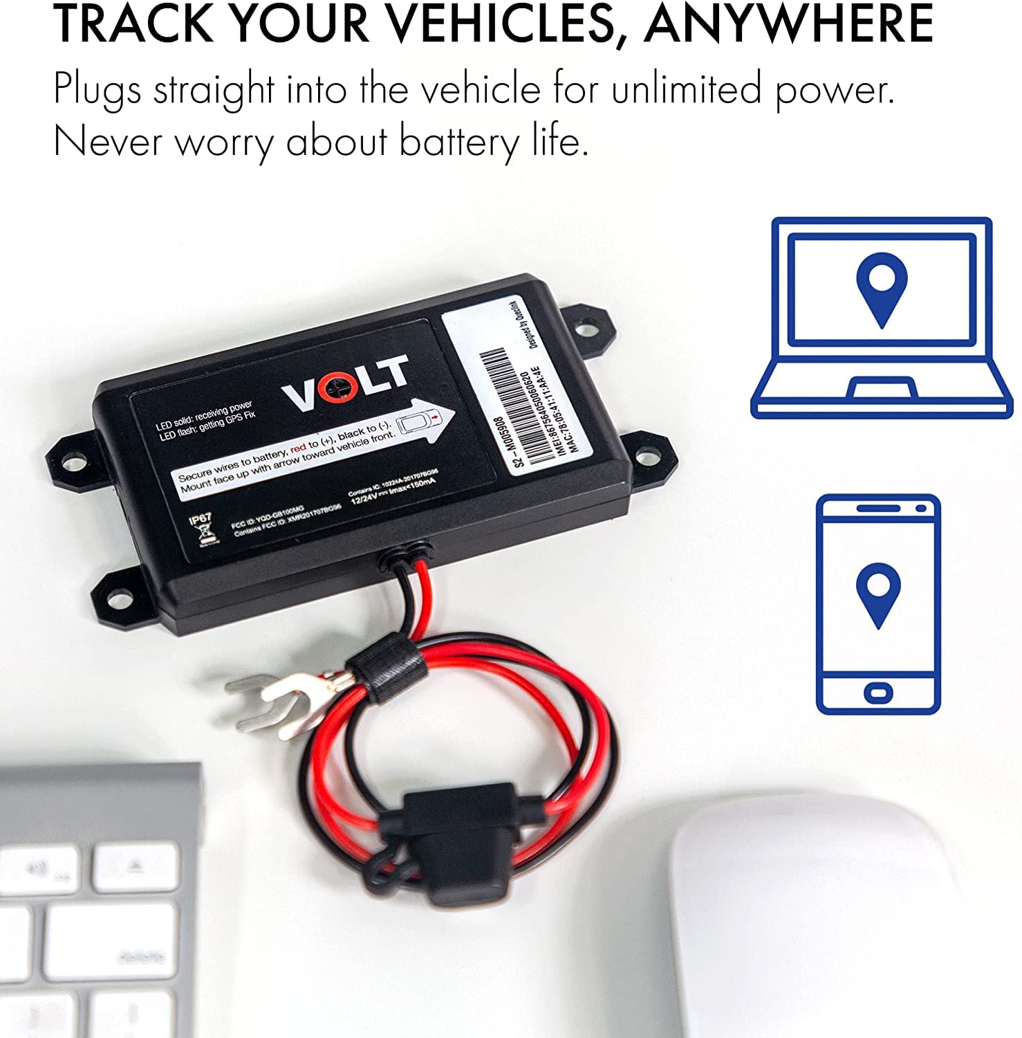 Lightning GPS Real Time GPS Tracker for Vehicles - Fleet GPS Tracker Automotive Tracking Device - Cars Hidden GPS Tracking Device - Car GPS Tracker Device - Car Tracker Device Subscription Required