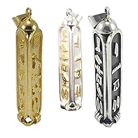 Customize Personalized Cartouche 3-Sided Necklace Sterling Silver gold plated and Oxidized Silver Solid Pendant Translate into Hieroglyphs Handmade in Egypt