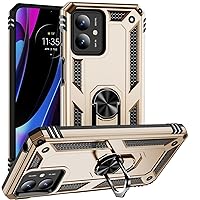 Compatible with Motorola Moto G14 Case, Military Grade Drop Protection Cover 360 Shockproof Heavy Duty Hard Bumper Rugged Mobile Phone Cases with Kickstand (Color : Gold)