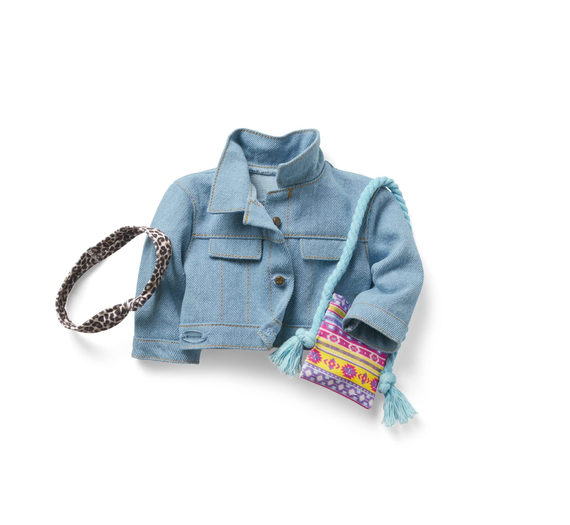 American Girl Truly Me Show Your Artsy Side Accessories for 18-inch Dolls with Jean Jacket, Purse and Headband