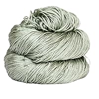 3 Ply 100% Mulberry Silk Lace Weight Yarn | Perfect for Knitting & Crocheting and Weaving | Premium Quality Silk Yarn for Luxurious Creating Projects.(50 Grams – 260 Yards, Olive)