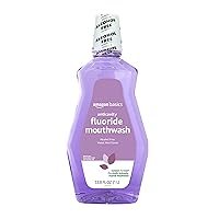 Anticavity Fluoride Mouthwash, Alcohol Free, Violet Mint, 1 Liter, 33.8 Fluid Ounces, 1-Pack (Previously Solimo)