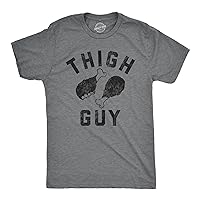 Mens Thigh Guy T Shirt Funny Thanksgiving Dinner Turkey Leg Joke Tee for Guys