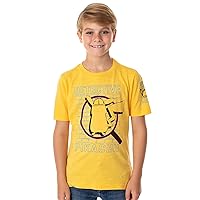 Pokémon Detective Pikachu Big Boys Short Sleeve T-Shirt Yellow