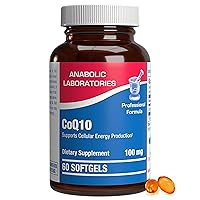 CoQ10 100mg Softgels - 60 Coenzyme Q10 Supplements - CoQ10 for Fertility, Heart, Skin, Lung, and Brain Health and Cellular Energy Production