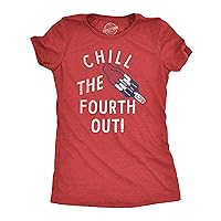 Womens Chill The Fourth Out T Shirt Funny Fourth of July Popsicle Joke Tee for Ladies