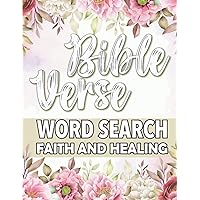 Bible Verse Word Search: Inspirational Scriptures for Faith and Healing | Find a Word Large Print Puzzle Book | Perfect Gift for Seniors and Adults | Beautiful Pink Roses | Bible Word Search