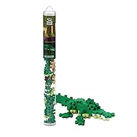 PLUS PLUS – Alligator – Construction Building Stem/Steam Toy, Interlocking Mini Puzzle Blocks for Kids - 70 Piece Mini Maker Tube